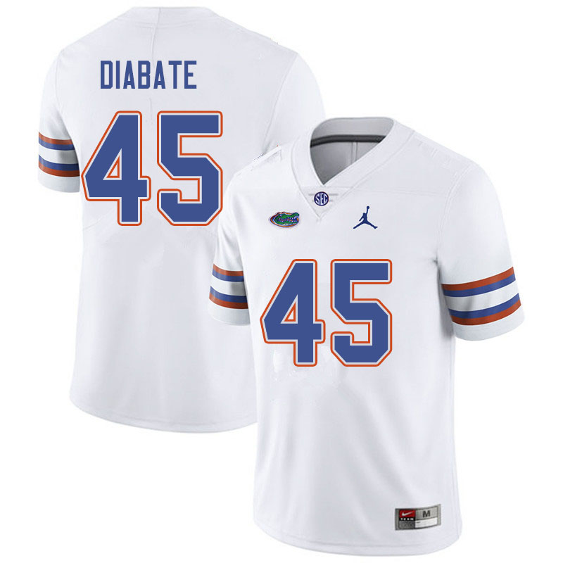 Jordan Brand Men #45 Mohamoud Diabate Florida Gators College Football Jerseys Sale-White